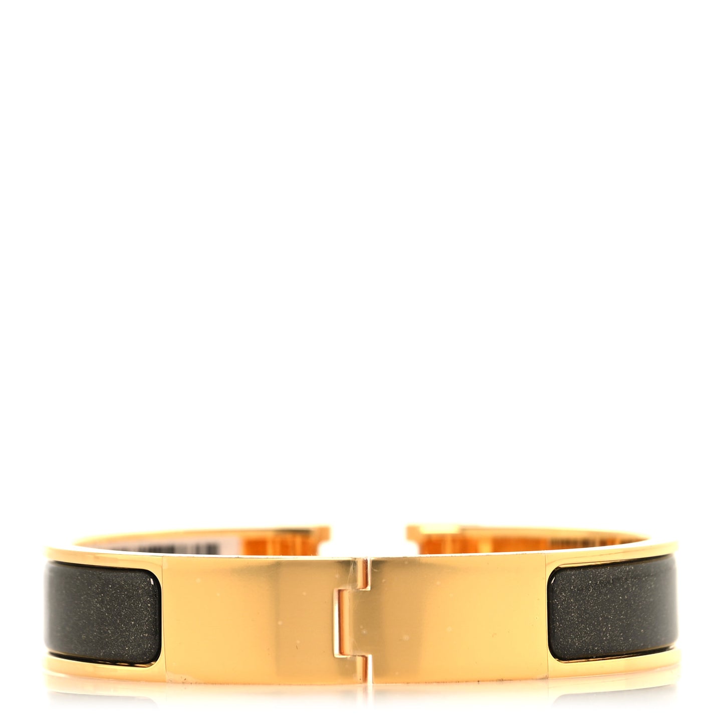 Enamel Glitter Narrow Clic Clac H Bracelet PM Black Dore
