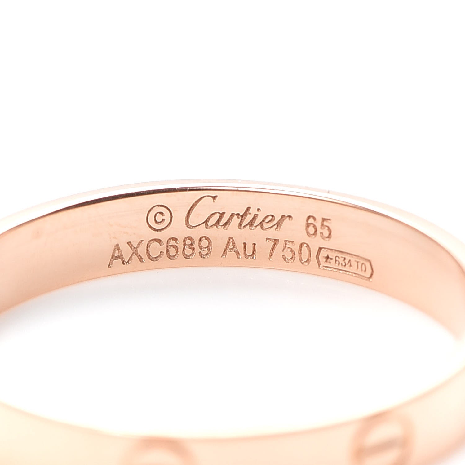 Cartier 18K Pink Gold 3.5mm LOVE Wedding Band Ring 65 11 4 of 4
