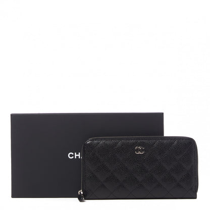 Chanel Caviar Quilted Large Gusset Zip Around Wallet Black 11 of 11