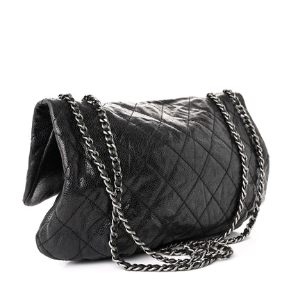 Chanel Caviar Quilted Medium Elastic Flap Black 3 of 10