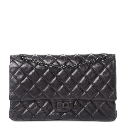 Chanel Metallic Aged Calfskin 2.55 Reissue 226 Flap So Black 1 of 9