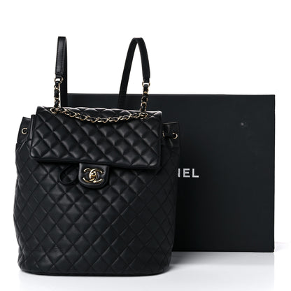 Chanel Lambskin Quilted Large Urban Spirit Backpack Black 10 of 10