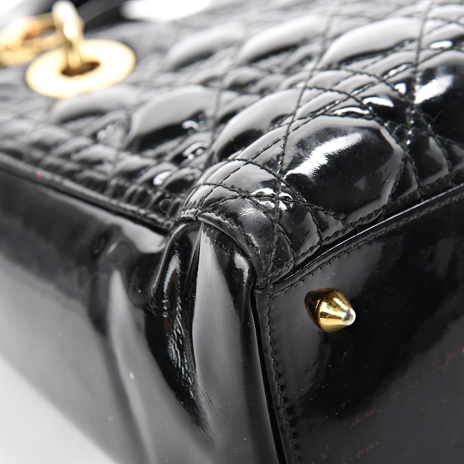 Christian Dior Patent Cannage Medium Lady Dior Black 8 of 18