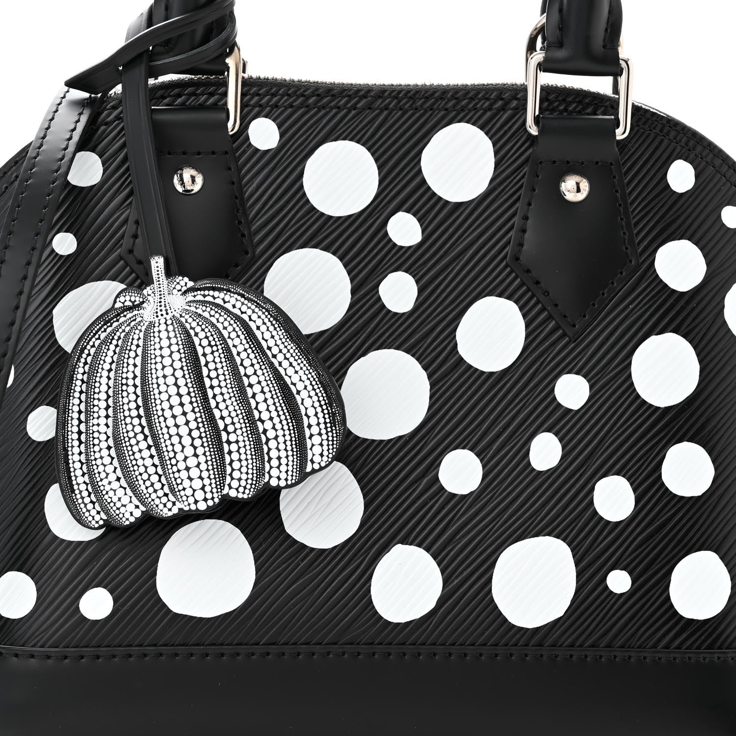 Louis Vuitton X YK Epi Alma BB Black White 8 of 11
