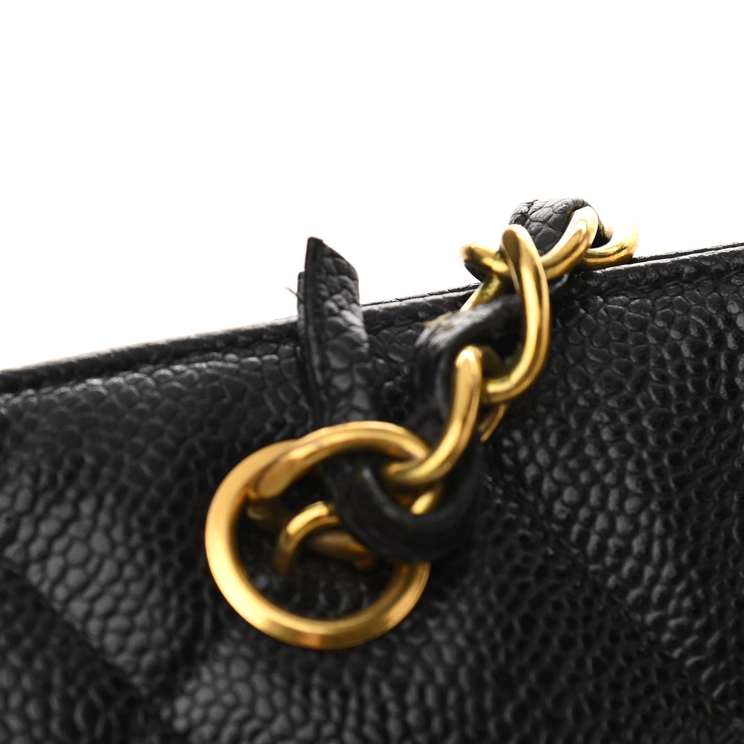 Caviar Quilted CC Shoulder Bag Black