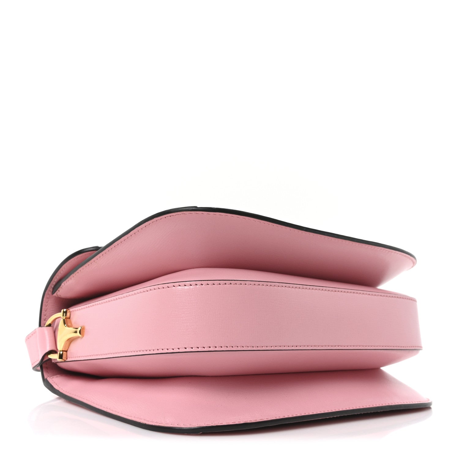 Gucci Snakeskin Calfskin Horsebit 1955 Shoulder Bag Blue Pink 4 of 10