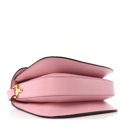 Gucci Snakeskin Calfskin Horsebit 1955 Shoulder Bag Blue Pink 4 of 10