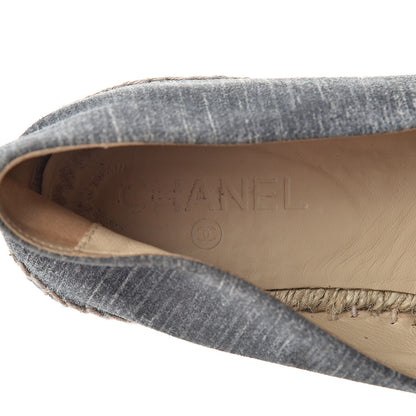 Chanel Striated Suede Espadrilles 41 Dark Grey 11 of 14