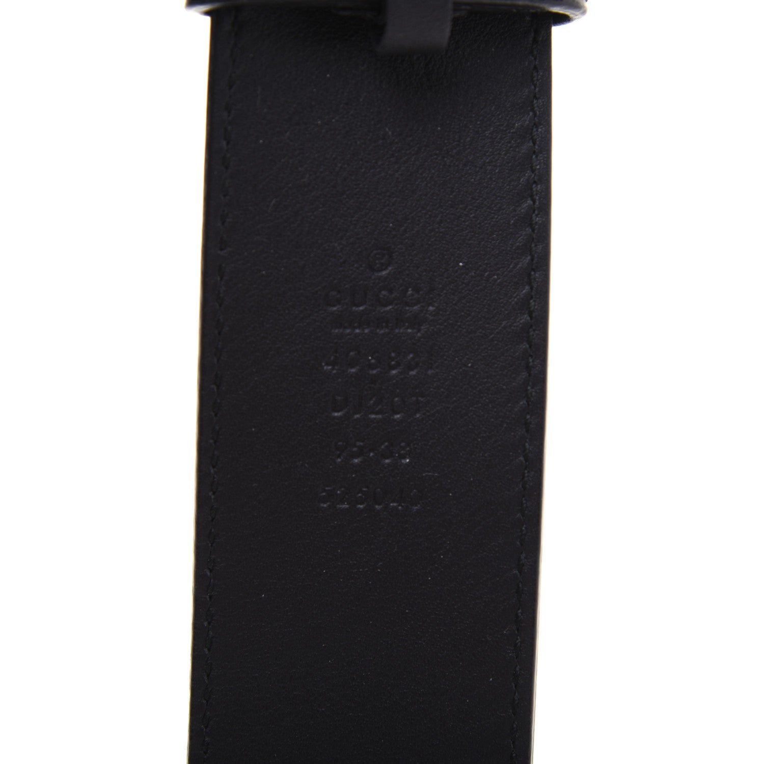 Gucci Textured Calfskin Double G 40mm Belt 95 38 Black 3 of 8