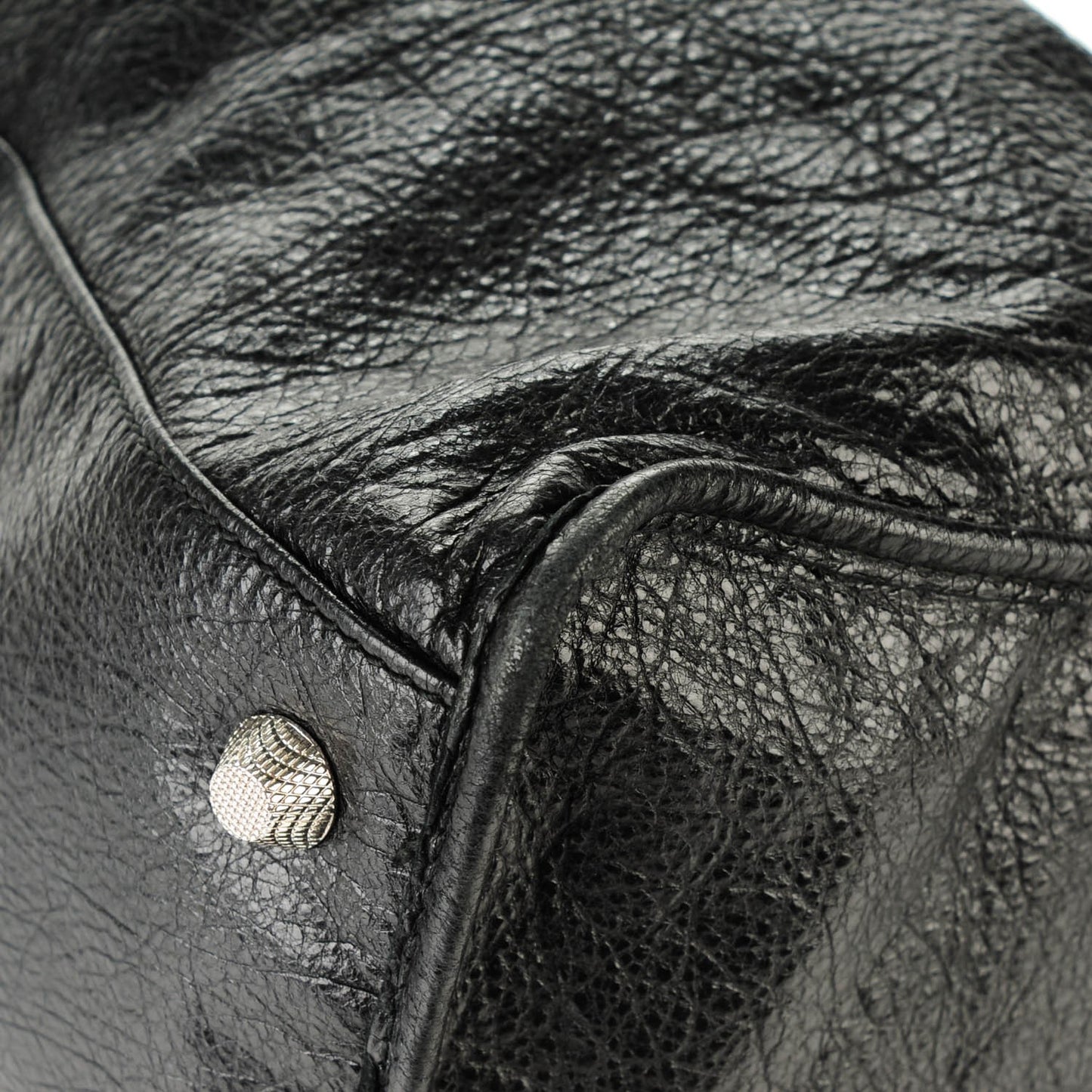 Agneau Giant 12 Silver Hardware Work Black