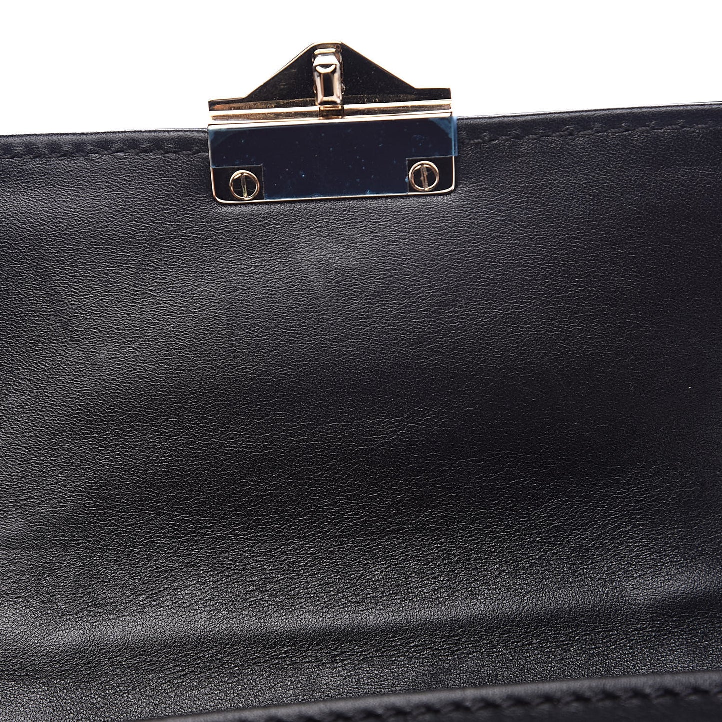 Vitello Mini Glam Lock Rockstud Flap Black