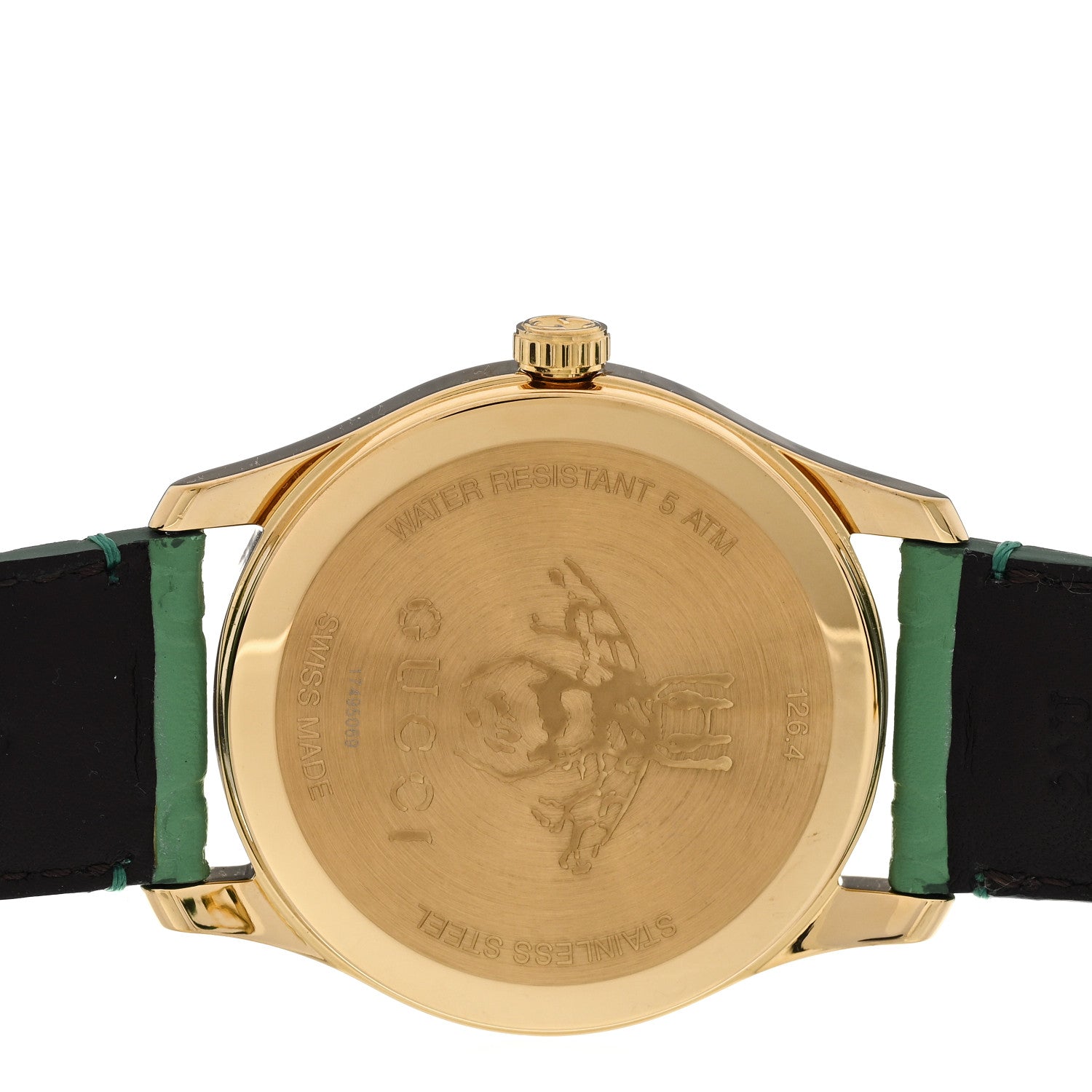 Gucci Stainless Steel Calfskin 38mm G-Timeless Quartz Watch Green 4 of 4