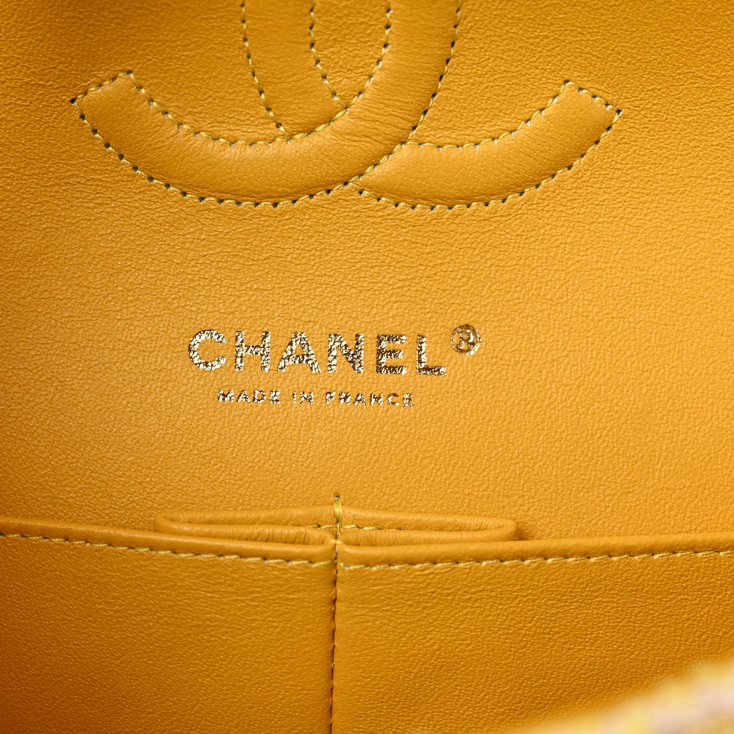 Chanel Tweed Quilted Medium Double Flap Yellow 6 of 8