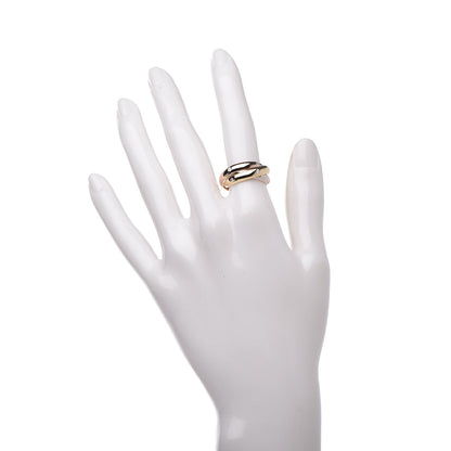 Cartier 18K Pink Yellow White Gold Diamond Medium Trinity Ring 51 5.75 2 of 4