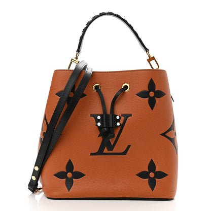Louis Vuitton Empreinte Monogram Giant Crafty Neonoe MM Caramel Black 4 of 12