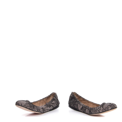 Valentino Garavani Lace Ballerina Flats 39 Black 6 of 11