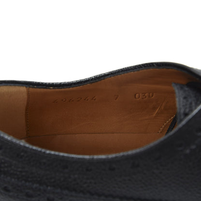 Gucci Calfskin Web Mens Queercore Brogue Derby Shoes 7 Black 8 of 12
