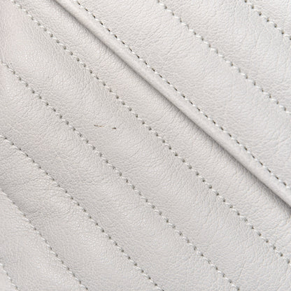 Saint Laurent Sheepskin Matelasse Chevron Monogram Medium College Bag Crema Soft 20 of 23