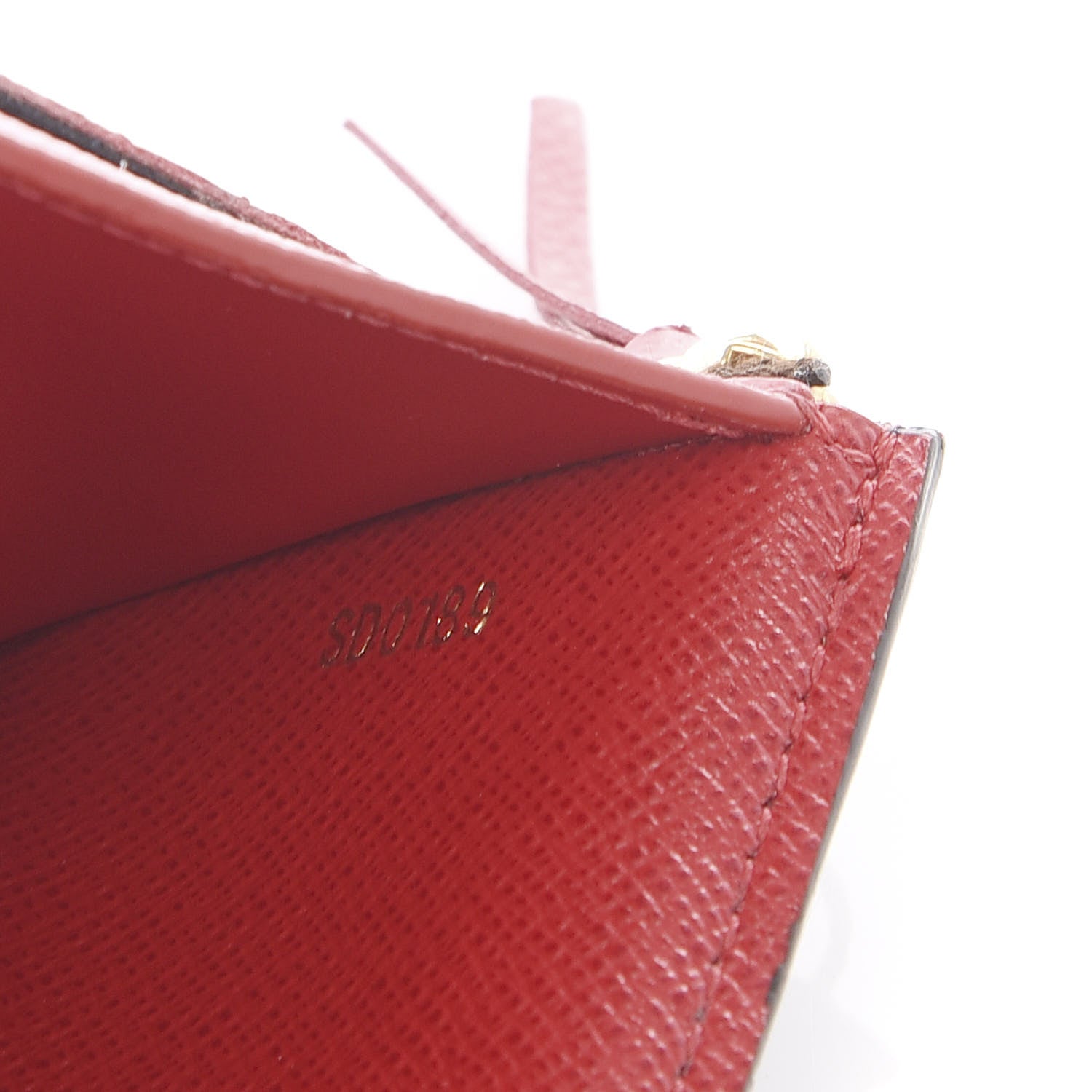 Louis Vuitton Damier Ebene Victorine Wallet Red 6 of 8
