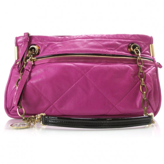 Lanvin Lambskin Amalia Shoulder Bag Magenta 1 of 10