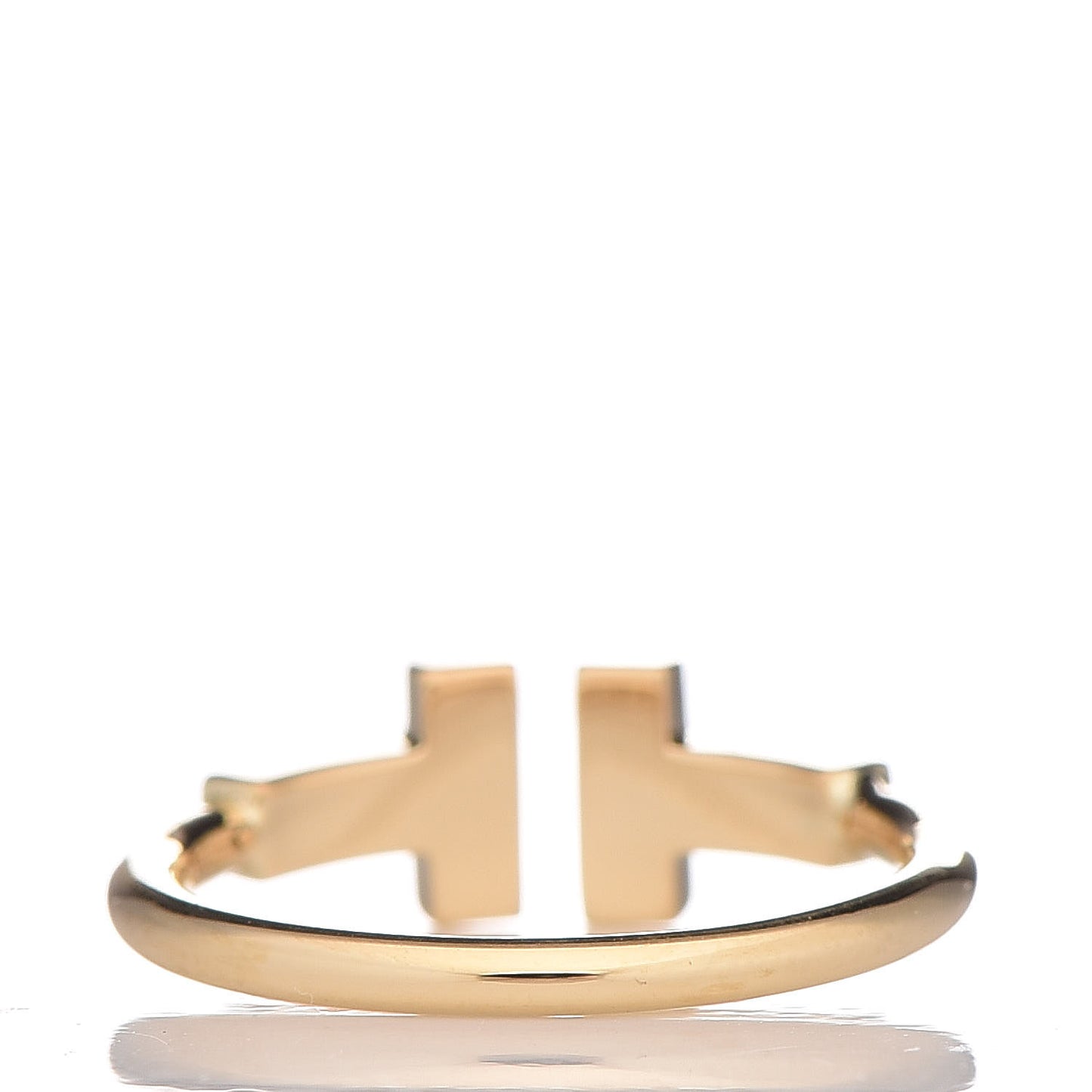 18K Yellow Gold Diamond T Wire Ring 48 4.5