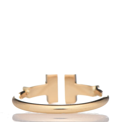 Tiffany 18K Yellow Gold Diamond T Wire Ring 48 4.5 4 of 5