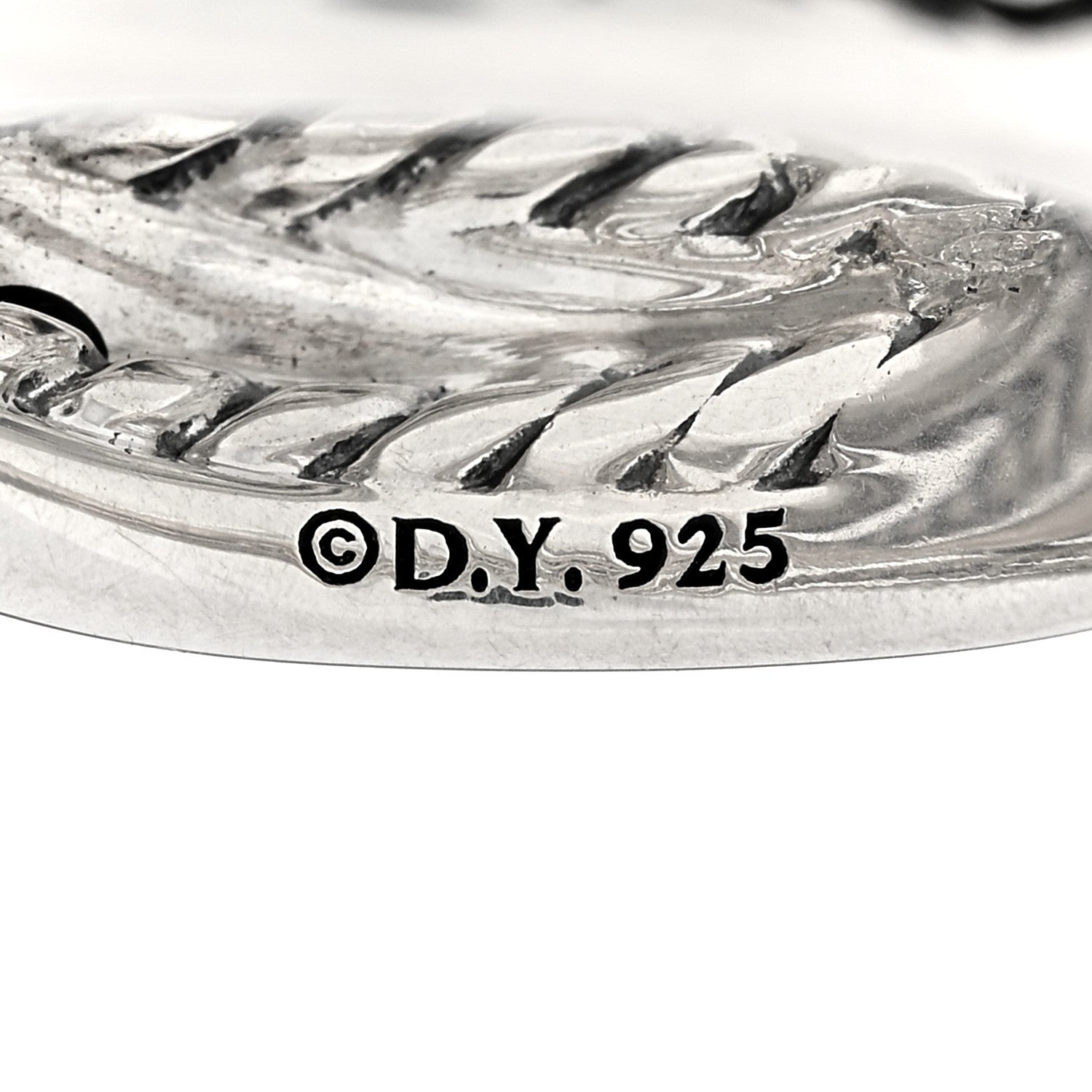 David Yurman Sterling Silver 18mm Wide Crossover Cable Ring 54 6.75 4 of 4