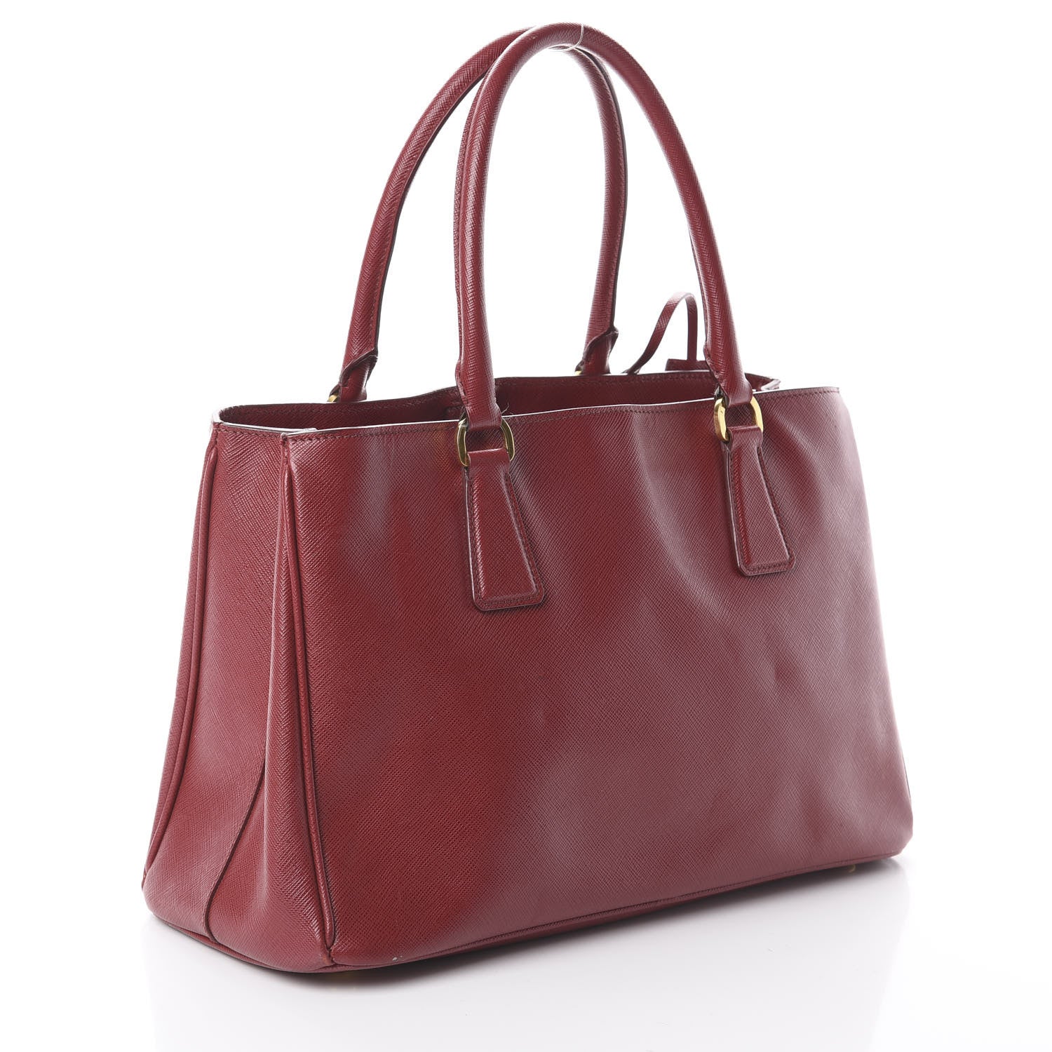 Prada Saffiano Lux Medium Tote Fuoco 2 of 8