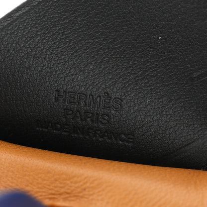 Hermes Milo Lambskin Grigri Rodeo Pegase Horse Bag Charm MM Sesame Black Bleu Saphir 3 of 5