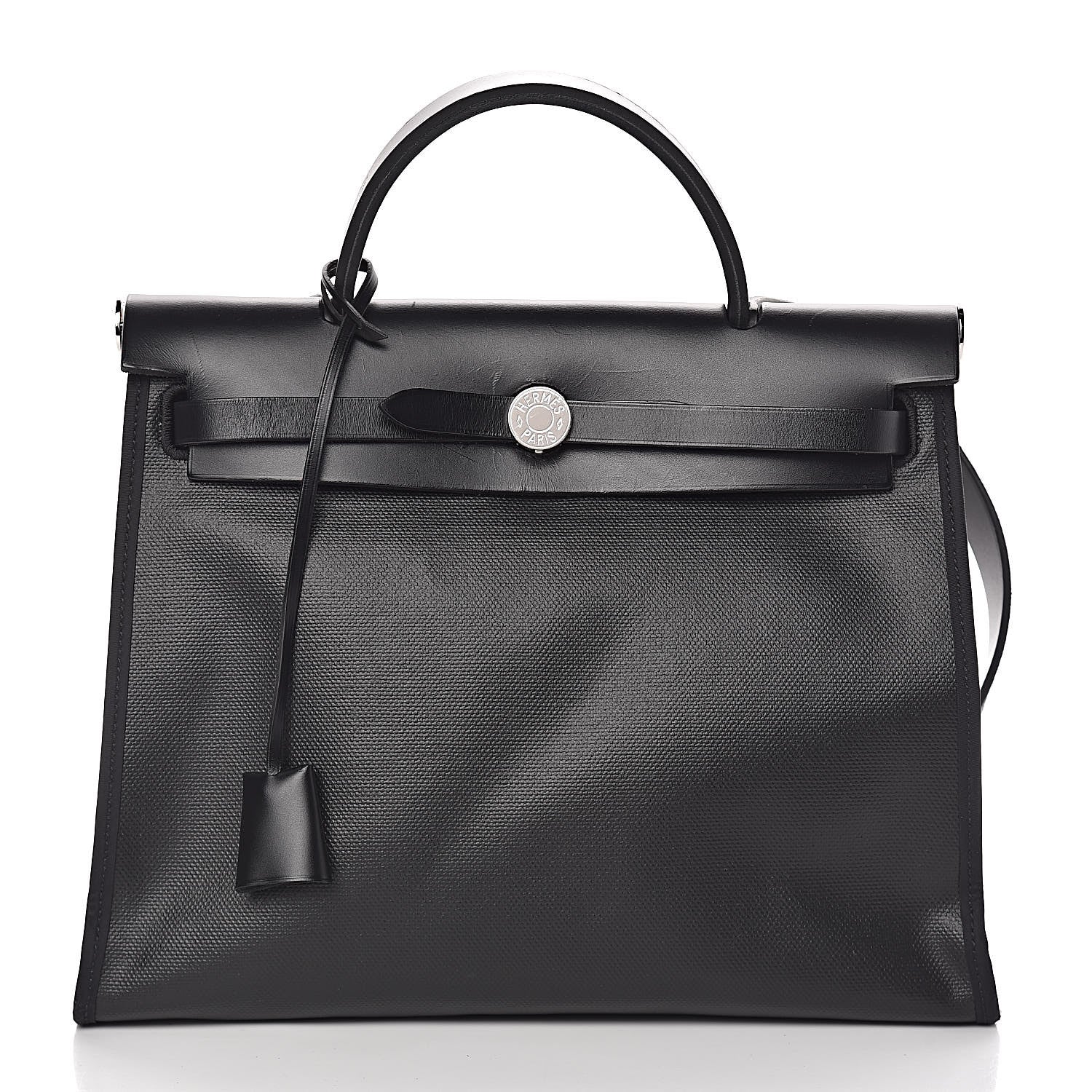 Hermes Toile H Berline Vache Hunter Herbag Zip PM 31 Black Ecru 3 of 18