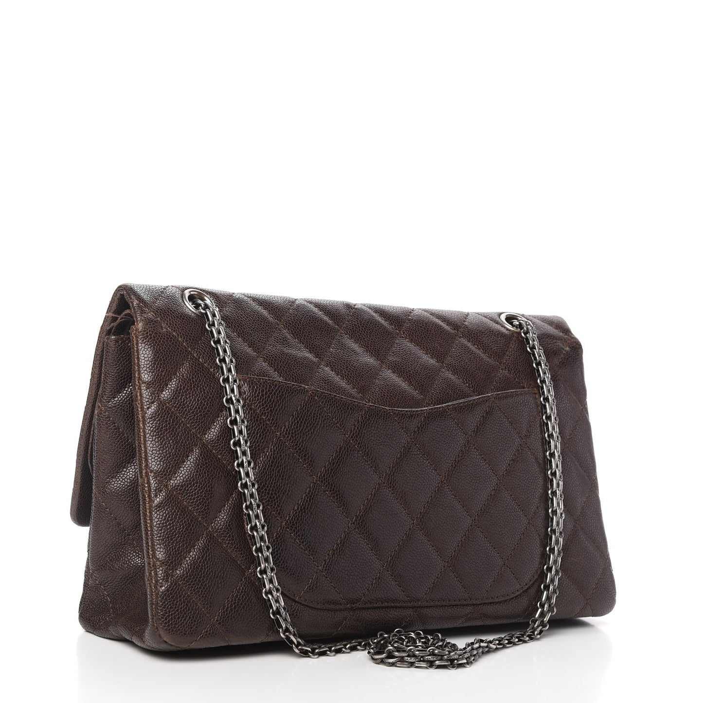 Caviar Quilted 2.55 Reissue 227 Flap Dark Brown