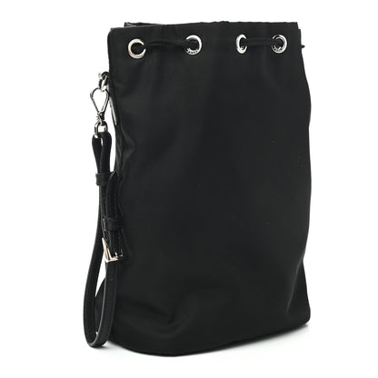 Prada Saffiano Tessuto Nylon Vela Bucket Wristlet Black 3 of 8