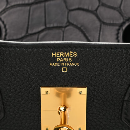 Hermes Togo Matte Alligator Birkin Touch 30 Black 6 of 11