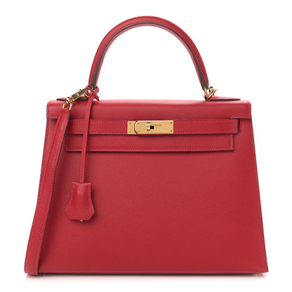 Hermes Epsom Kelly Sellier 28 Rouge Casaque 1 of 12