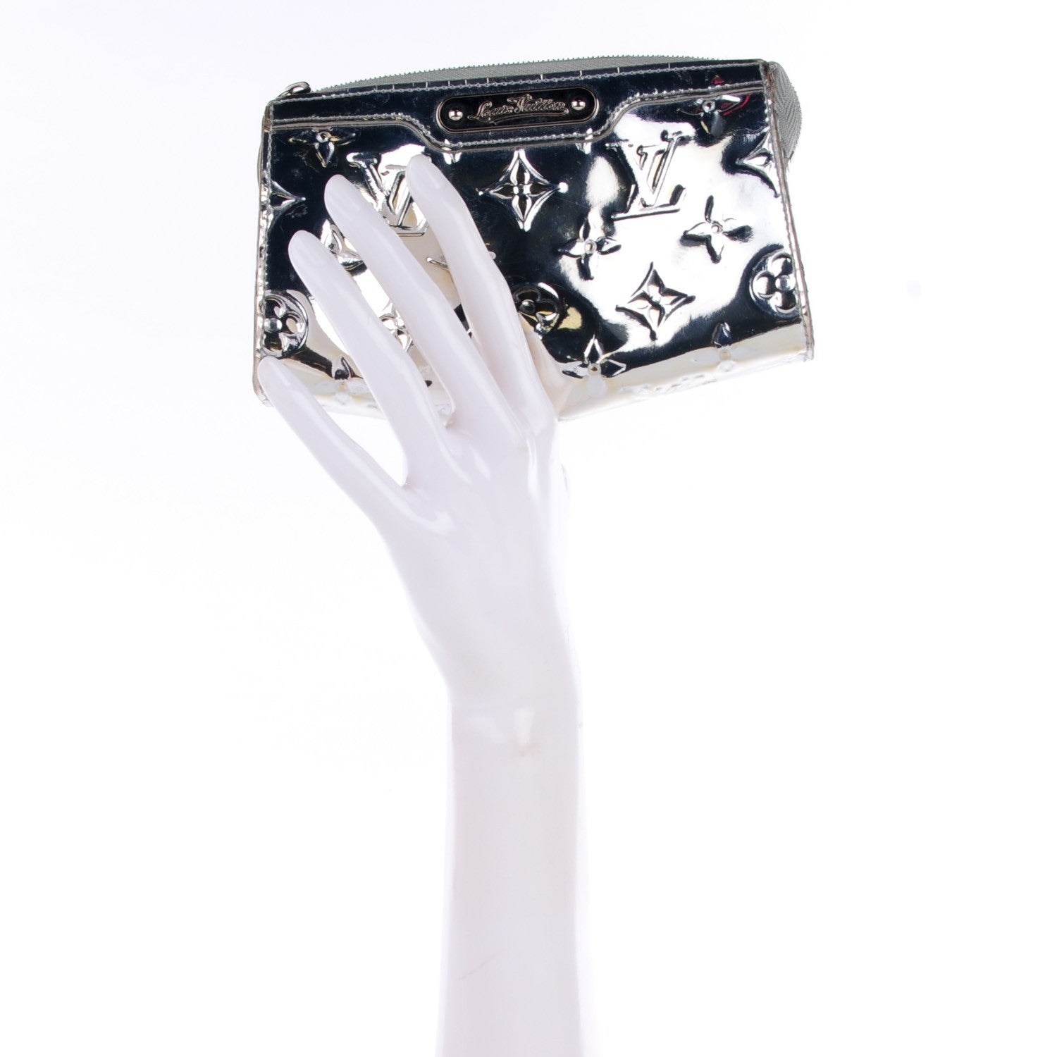 Louis Vuitton Monogram Miroir Trousse Cosmetic Bag Silver 2 of 7