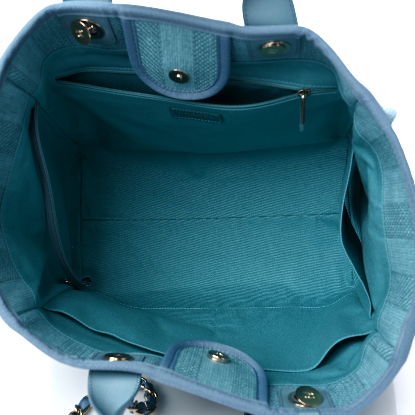 Mixed Fibers Striped Medium Deauville Tote Blue