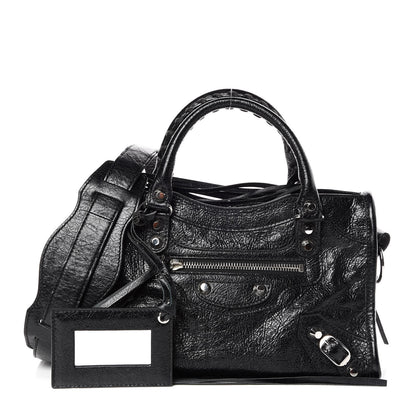 Balenciaga Agneau Classic Silver Hardware Mini City Black 1 of 9