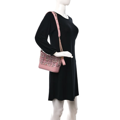 Chanel Tweed Calfskin Small Gabrielle Hobo Light Pink 2 of 9