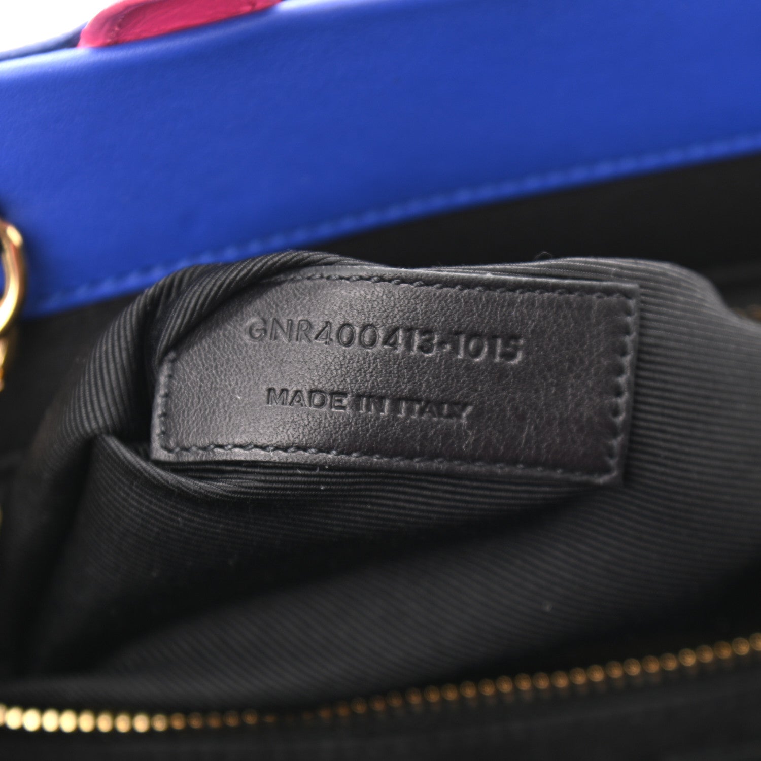 Saint Laurent Calfskin Small Cabas Rive Gauche Blue White Pink 6 of 10