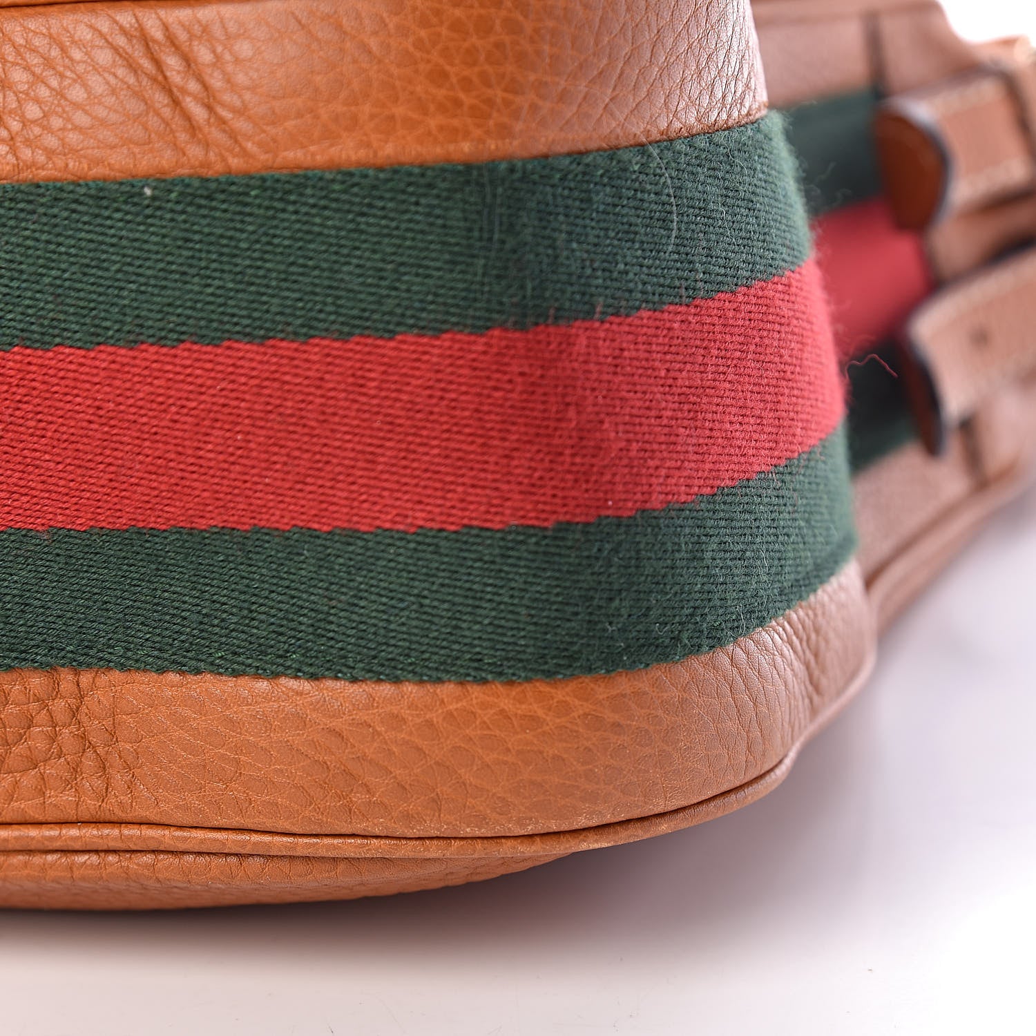 Gucci Pebbled Calfskin Medium Heritage Shoulder Bag Light Tobacco 11 of 13