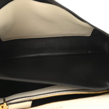 Prada Soft Grain Calfskin Medium Doux Shoulder Bag White 5 of 12