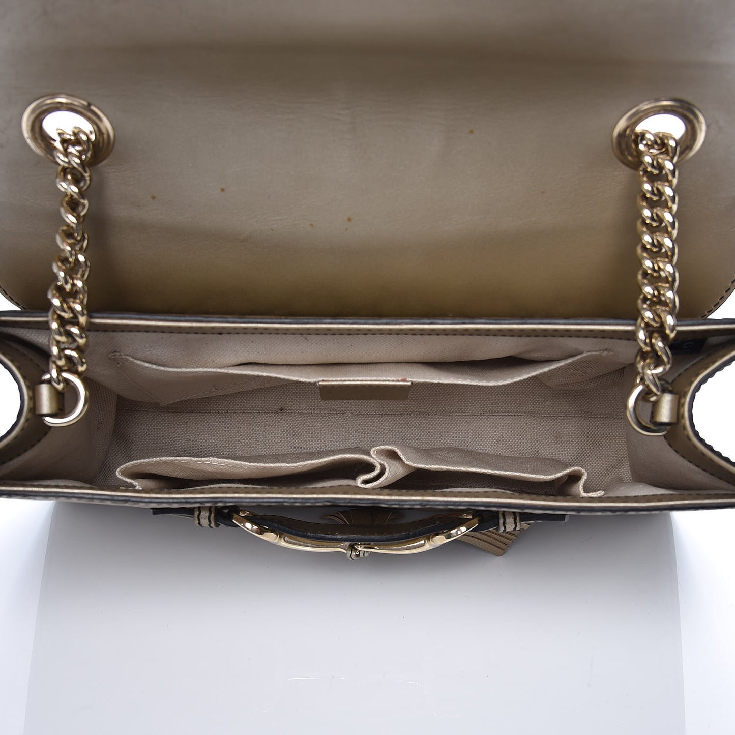 GG Shine Guccissima Medium Emily Chain Shoulder Bag Gold