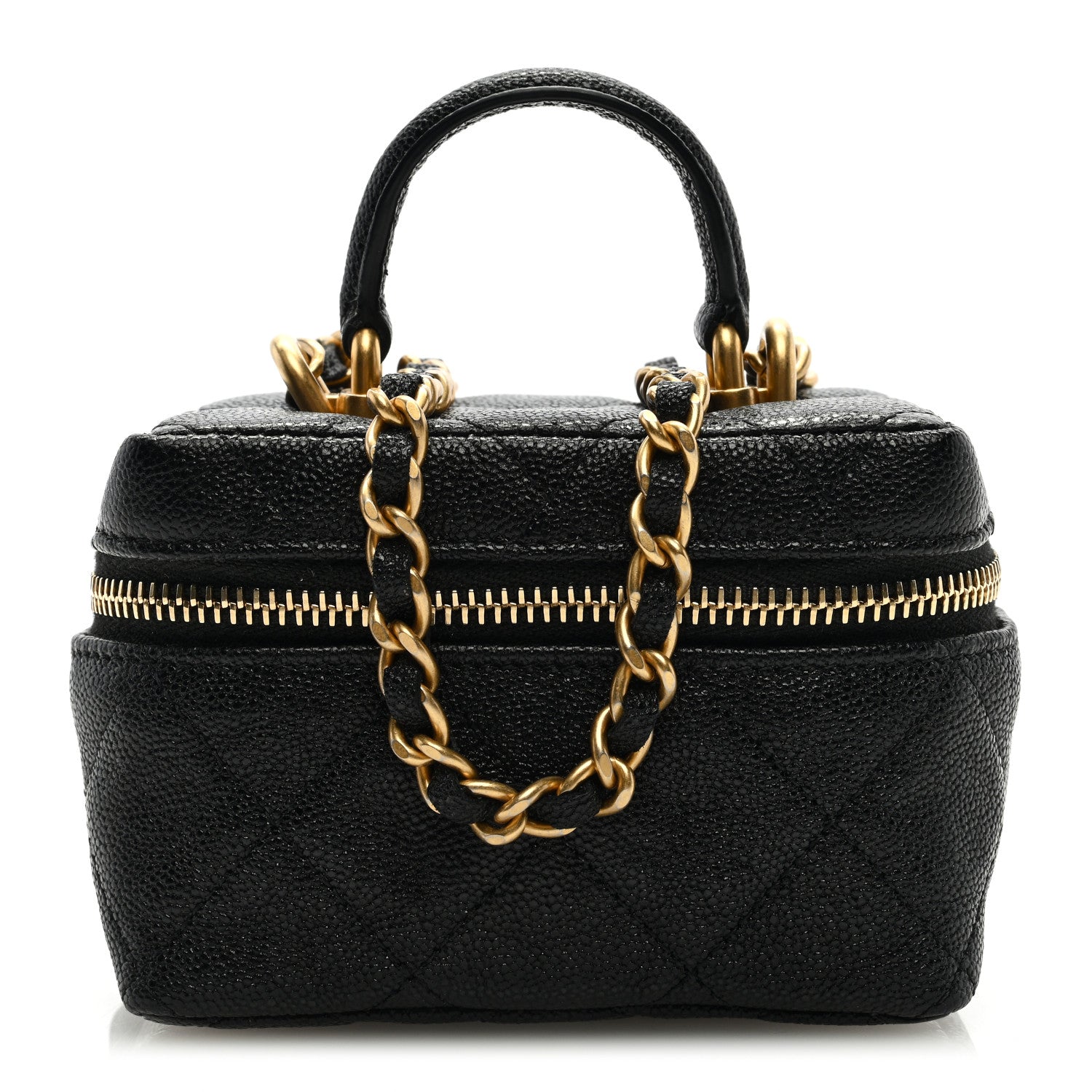 Chanel Caviar Quilted Mini Top Handle Vanity With Chain Black 1 of 10