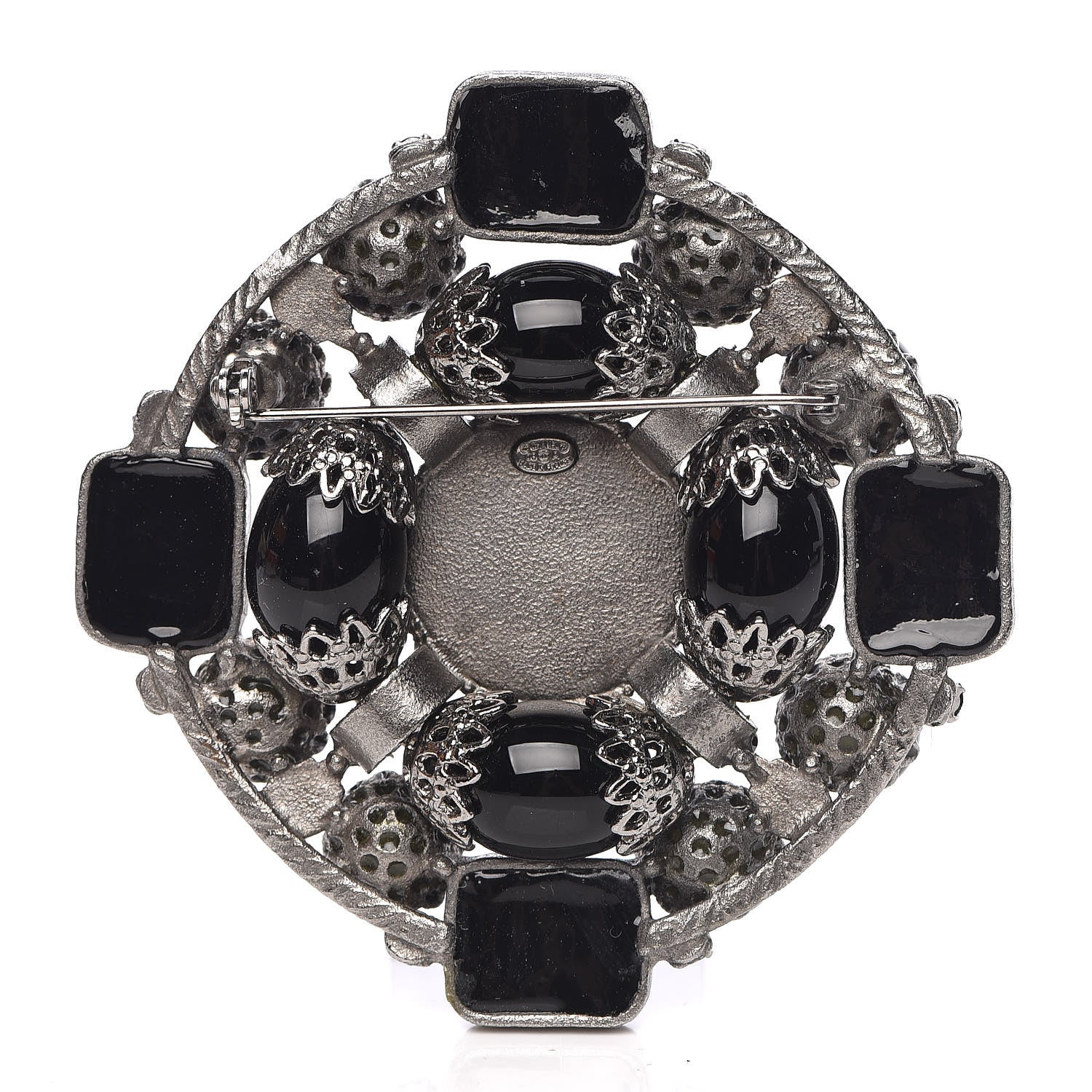 Chanel Enamel Brooch Black 3 of 4