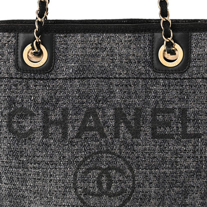 Chanel Lurex Boucle Mini Deauville Tote Blue 8 of 11