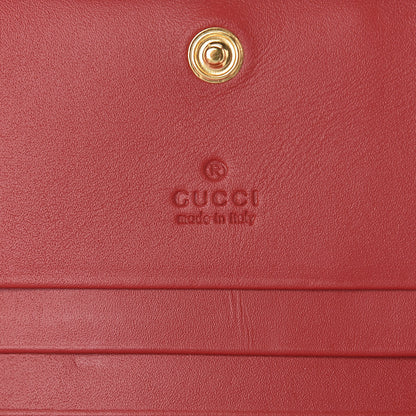 Gucci GG Supreme Monogram Bosco Patch Card Case Wallet Beige Malva Hibiscus Red 6 of 8
