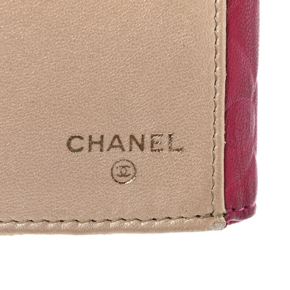 Chanel Lambskin Embossed Camellia Large Gusset Flap Wallet Pink 7 of 12