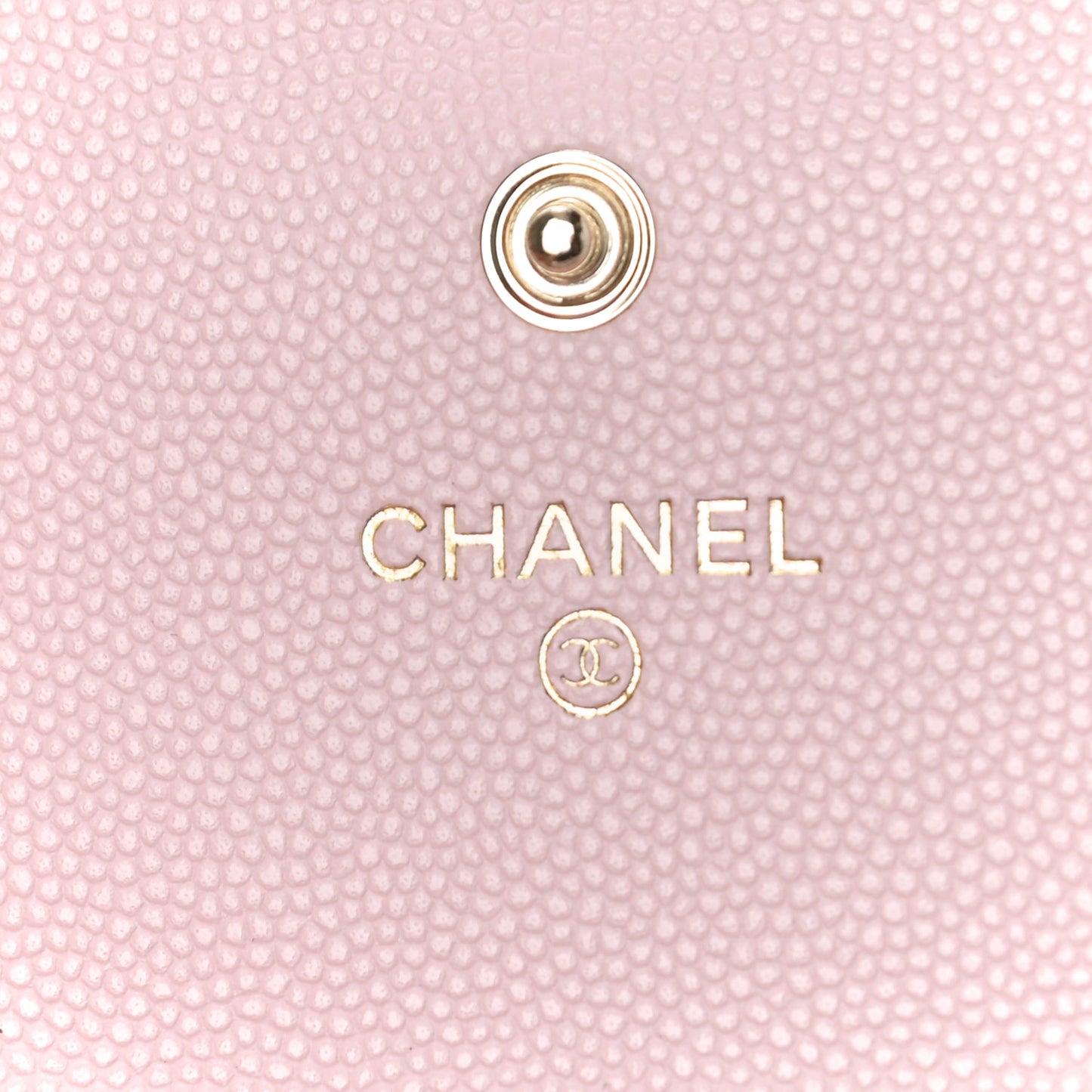 Caviar Quilted Crystal CC Large Gusset Flap Wallet Pink