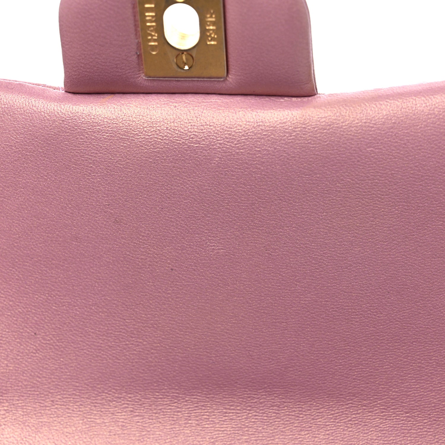 Chanel Iridescent Lambskin Quilted Mini Top Handle Rectangular Flap Pink 10 of 10