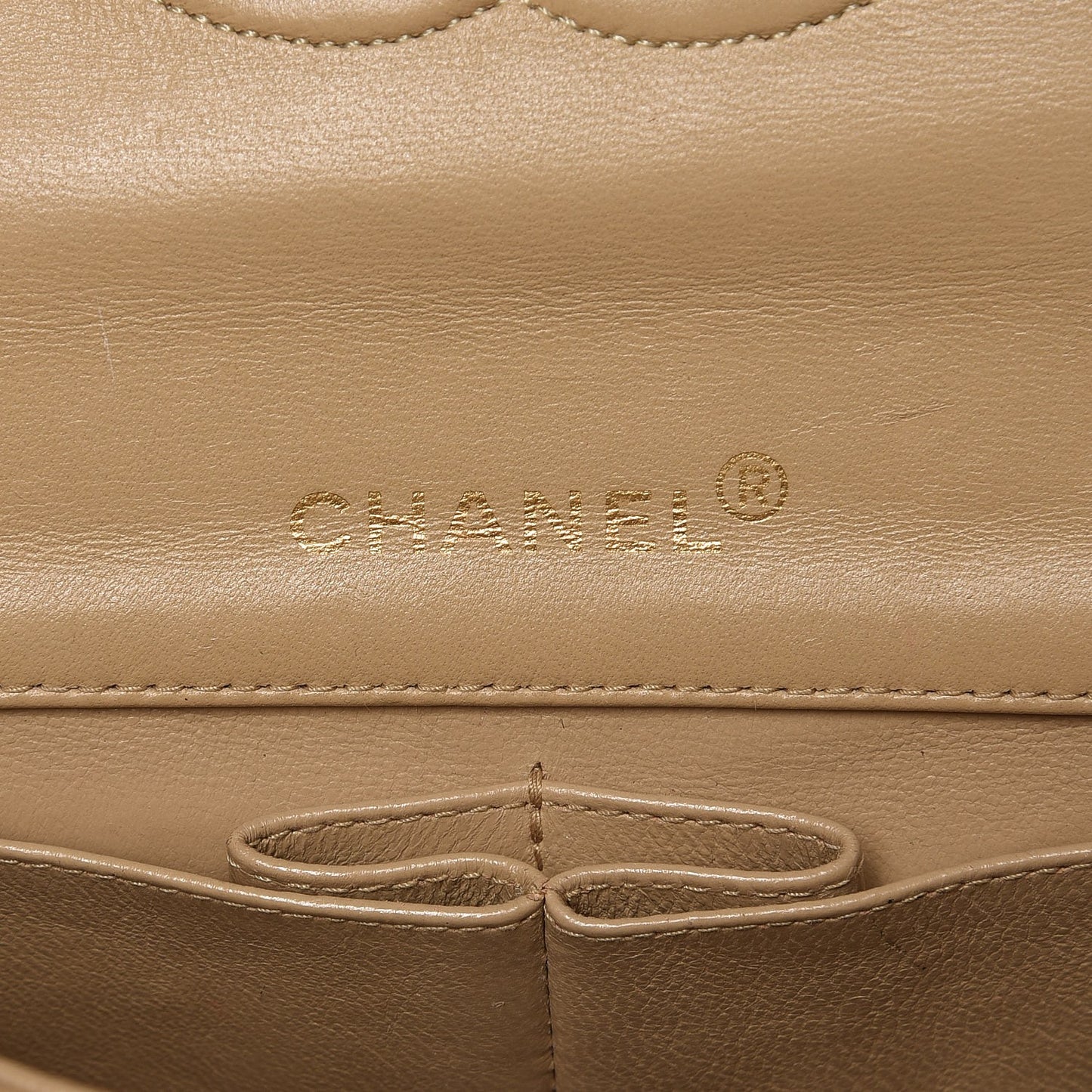 Lambskin Quilted Mini Flap Beige